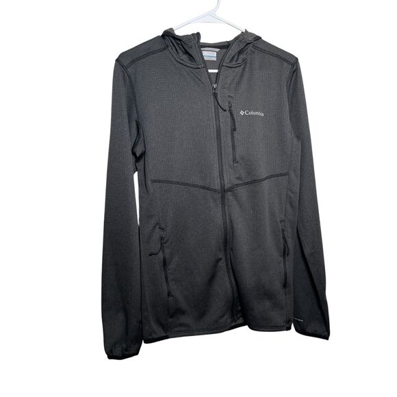 Columbia Sweatshirt Women's XS Gray Thermal Full Zip Hoodie Athletic Fleece - Picture 1 of 10